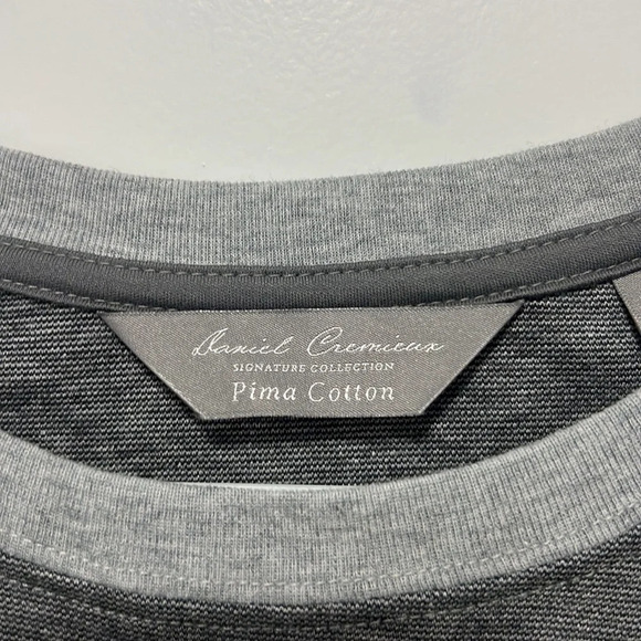 DANIEL CREMIEUX MEN'S LONG SLEEVE TEE SHIRT SIZE MEDIUM 100% PIMA COTTON - Picture 2 of 7